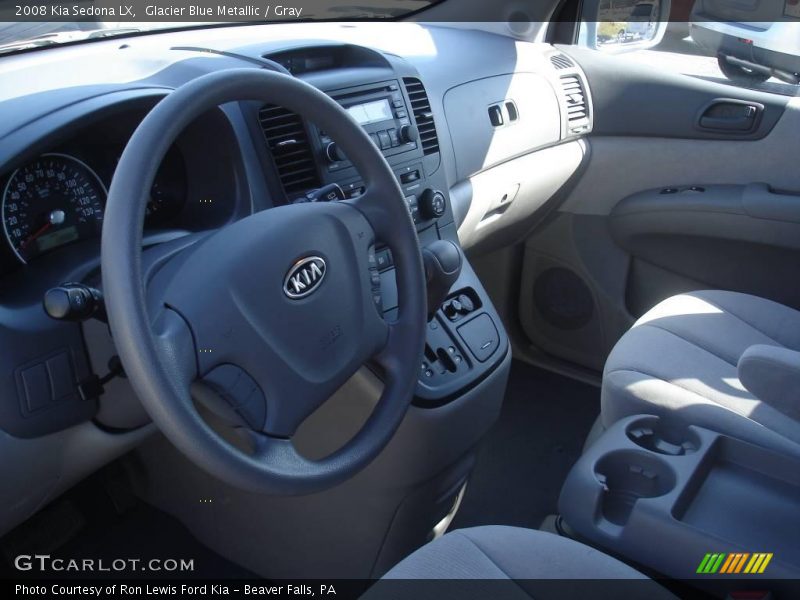 Glacier Blue Metallic / Gray 2008 Kia Sedona LX