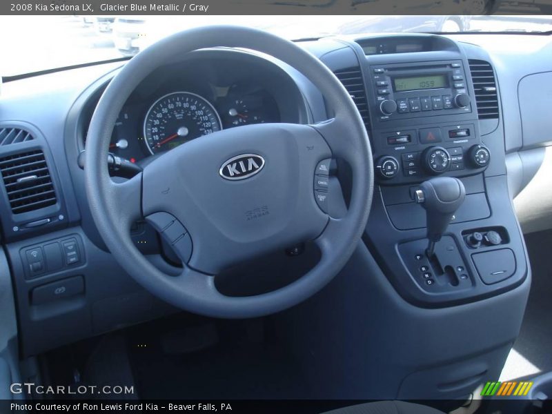 Glacier Blue Metallic / Gray 2008 Kia Sedona LX