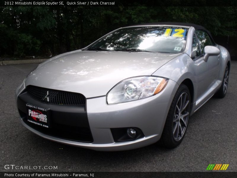 Quick Silver / Dark Charcoal 2012 Mitsubishi Eclipse Spyder SE