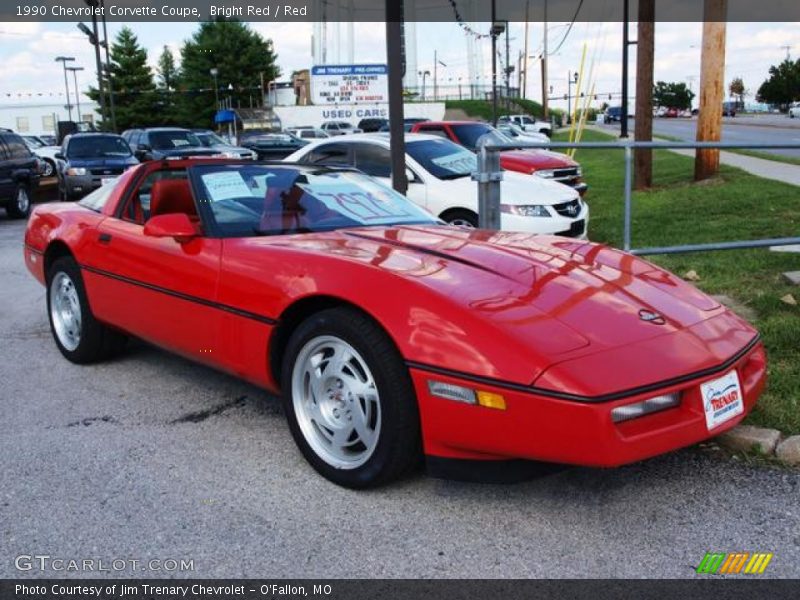 Bright Red / Red 1990 Chevrolet Corvette Coupe