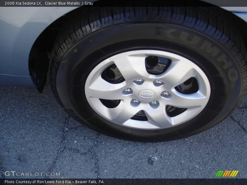 Glacier Blue Metallic / Gray 2008 Kia Sedona LX