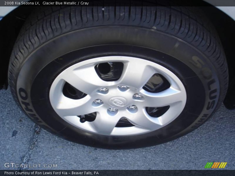 Glacier Blue Metallic / Gray 2008 Kia Sedona LX