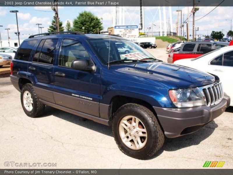Patriot Blue Pearl / Taupe 2003 Jeep Grand Cherokee Laredo 4x4