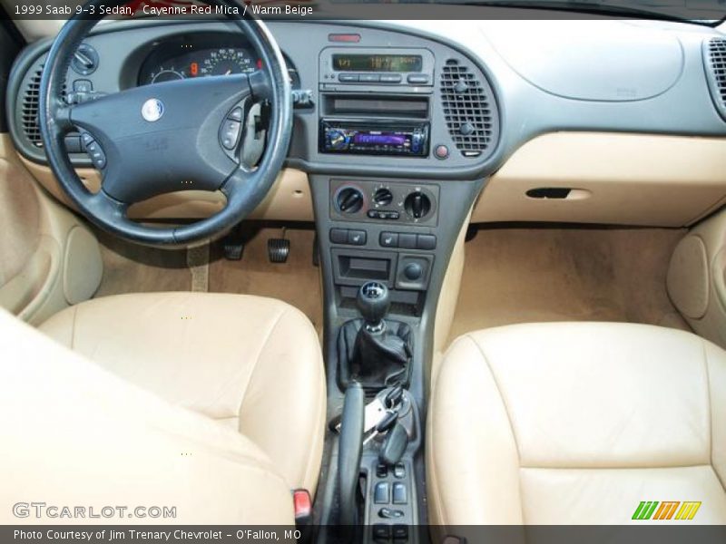 Cayenne Red Mica / Warm Beige 1999 Saab 9-3 Sedan