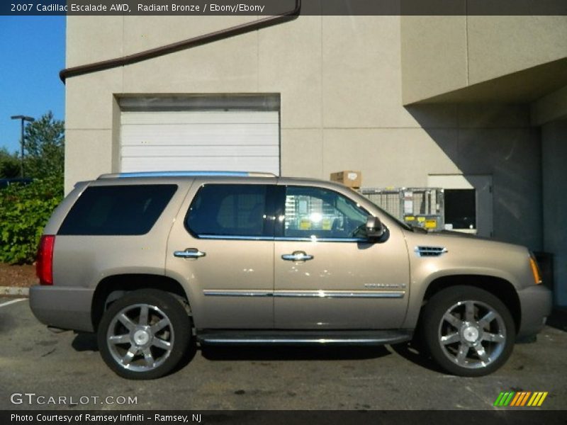 Radiant Bronze / Ebony/Ebony 2007 Cadillac Escalade AWD