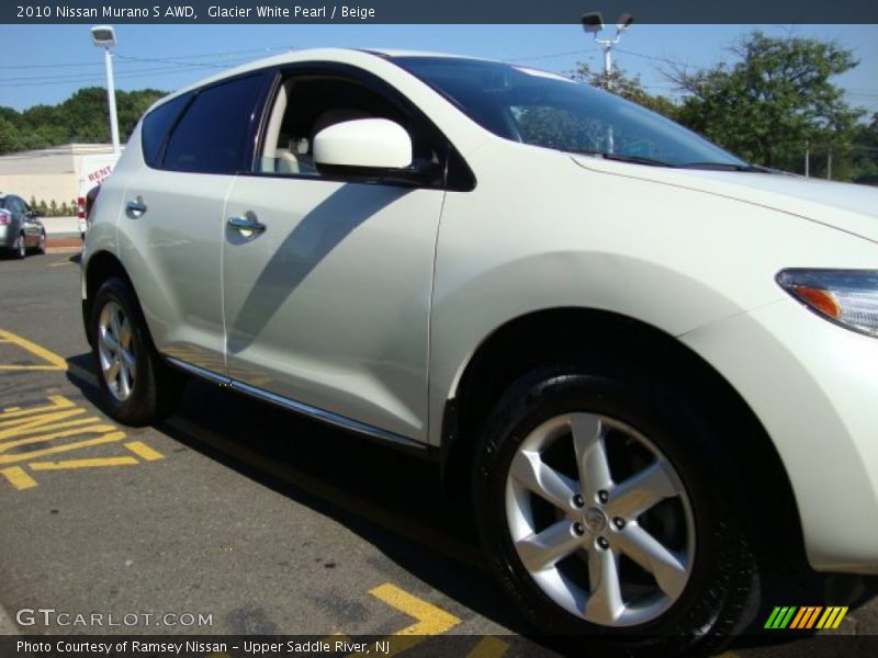 Glacier White Pearl / Beige 2010 Nissan Murano S AWD