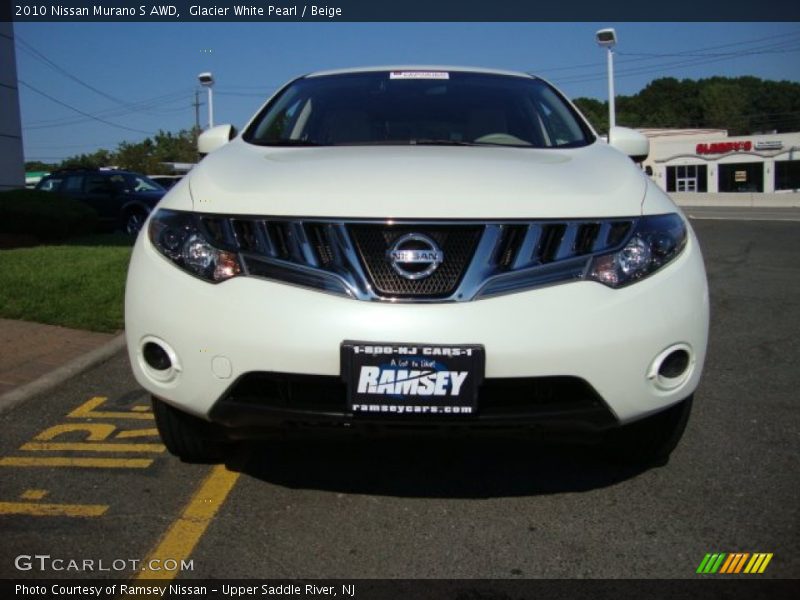 Glacier White Pearl / Beige 2010 Nissan Murano S AWD