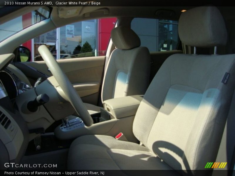 Glacier White Pearl / Beige 2010 Nissan Murano S AWD