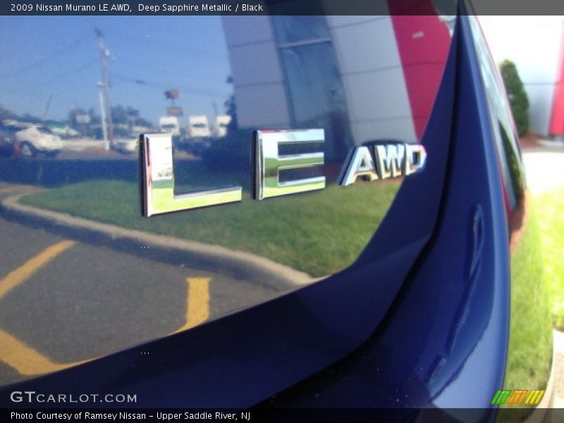 Deep Sapphire Metallic / Black 2009 Nissan Murano LE AWD