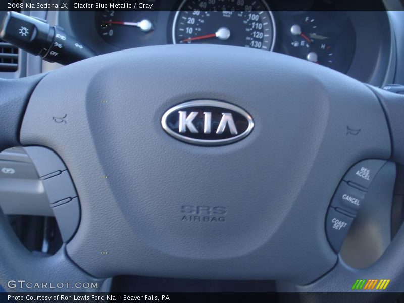 Glacier Blue Metallic / Gray 2008 Kia Sedona LX