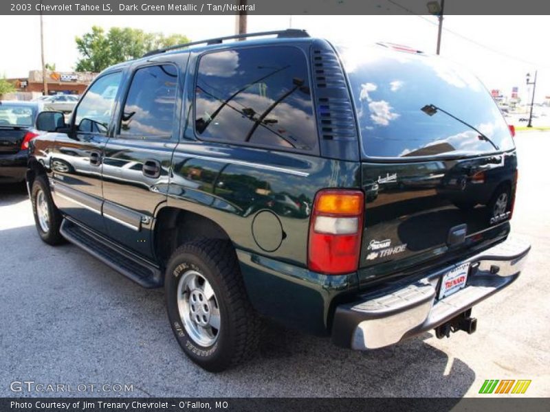Dark Green Metallic / Tan/Neutral 2003 Chevrolet Tahoe LS