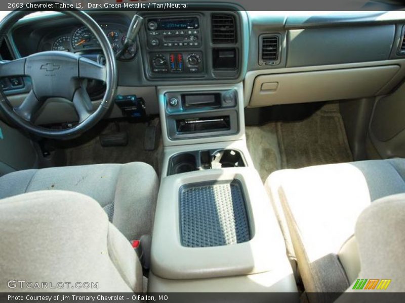 Dark Green Metallic / Tan/Neutral 2003 Chevrolet Tahoe LS