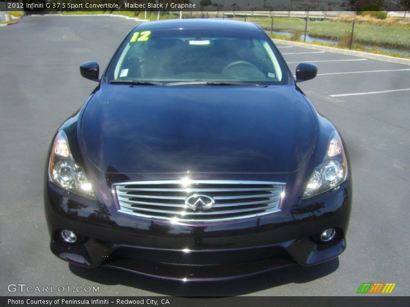 Malbec Black / Graphite 2012 Infiniti G 37 S Sport Convertible