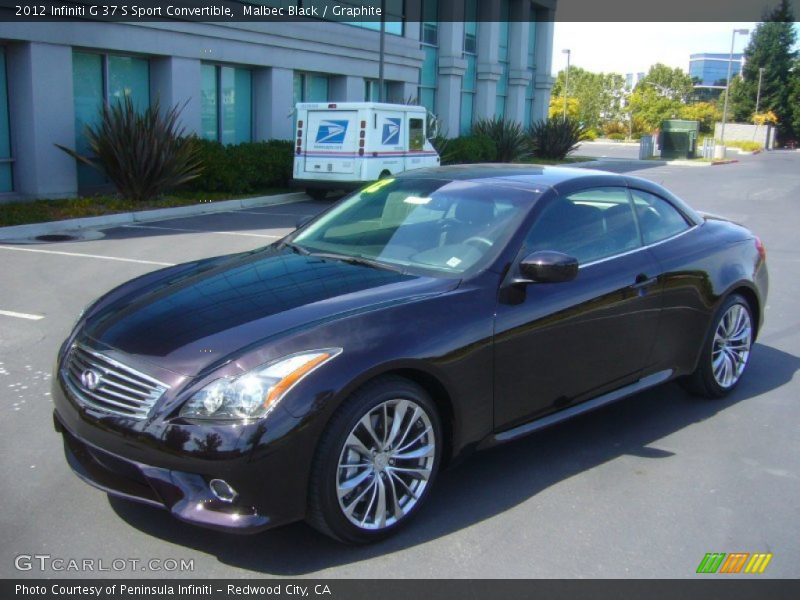 Malbec Black / Graphite 2012 Infiniti G 37 S Sport Convertible