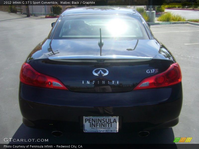 Malbec Black / Graphite 2012 Infiniti G 37 S Sport Convertible