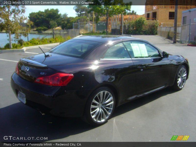 Malbec Black / Graphite 2012 Infiniti G 37 S Sport Convertible