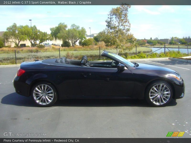 Malbec Black / Graphite 2012 Infiniti G 37 S Sport Convertible