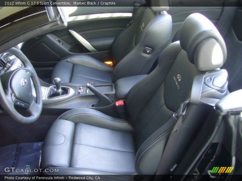  2012 G 37 S Sport Convertible Graphite Interior