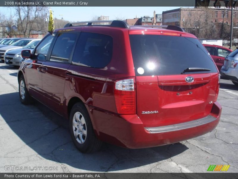 Claret Red Metallic / Gray 2008 Kia Sedona LX