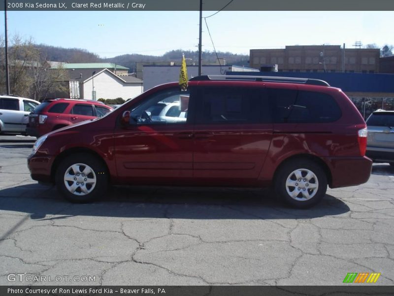 Claret Red Metallic / Gray 2008 Kia Sedona LX