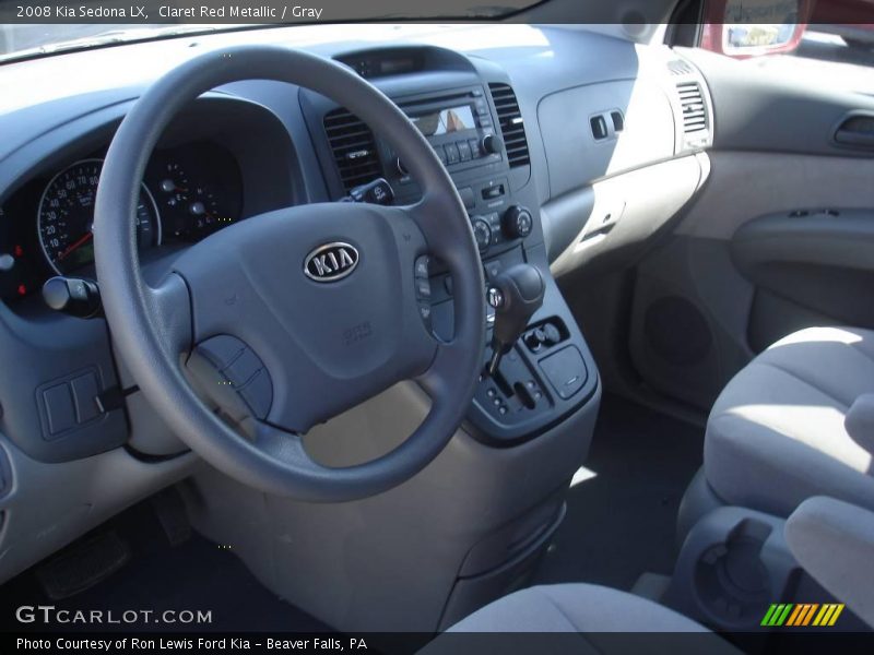 Claret Red Metallic / Gray 2008 Kia Sedona LX