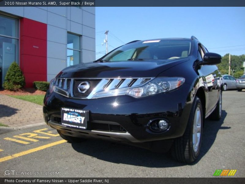 Super Black / Beige 2010 Nissan Murano SL AWD