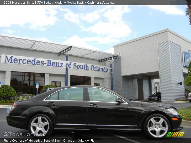 designo Mocha Black / Cashmere/Savanna 2008 Mercedes-Benz S 550 Sedan