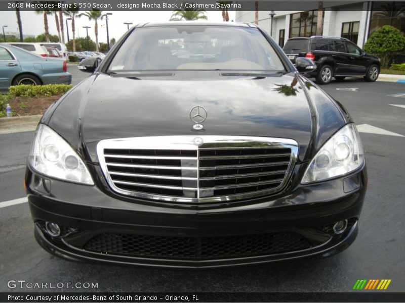 designo Mocha Black / Cashmere/Savanna 2008 Mercedes-Benz S 550 Sedan