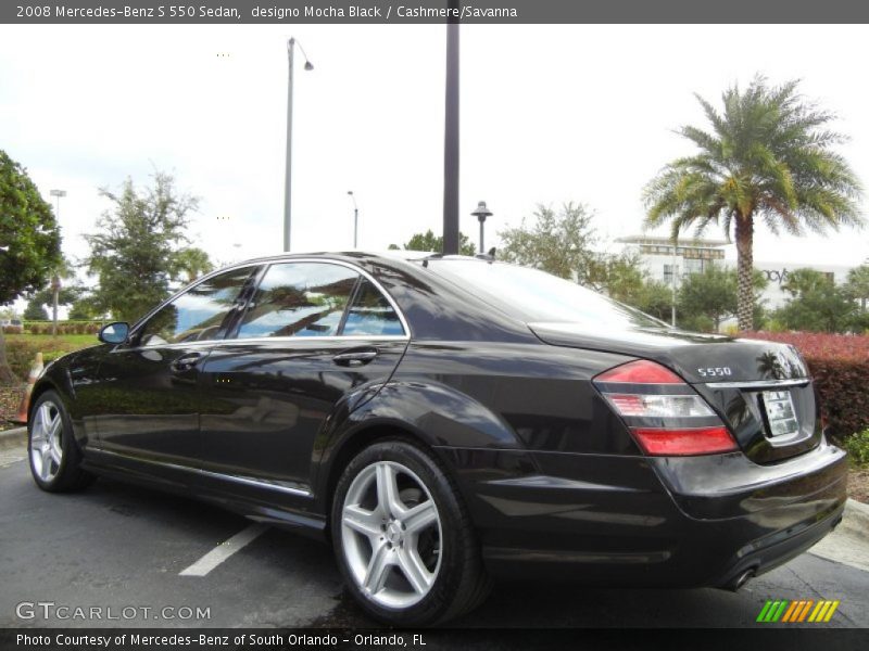 designo Mocha Black / Cashmere/Savanna 2008 Mercedes-Benz S 550 Sedan