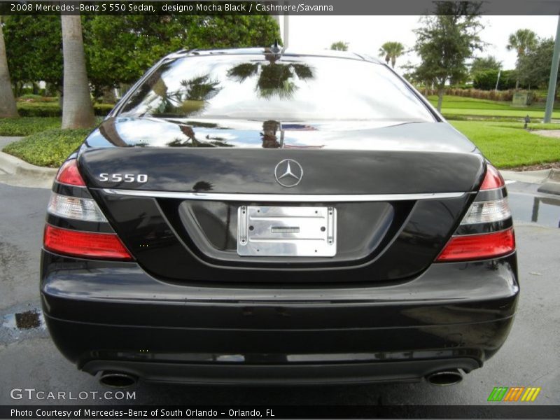 designo Mocha Black / Cashmere/Savanna 2008 Mercedes-Benz S 550 Sedan