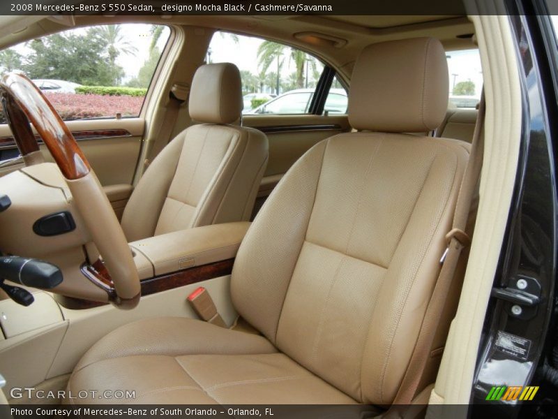 Front Seat of 2008 S 550 Sedan
