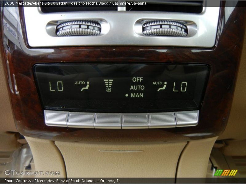 Controls of 2008 S 550 Sedan