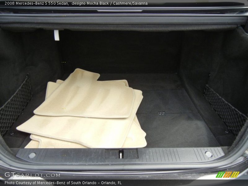  2008 S 550 Sedan Trunk