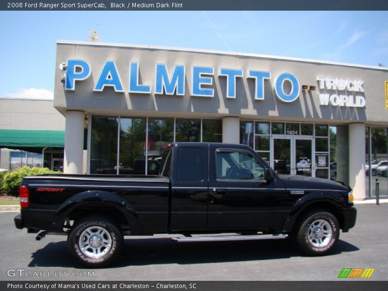 Black / Medium Dark Flint 2008 Ford Ranger Sport SuperCab