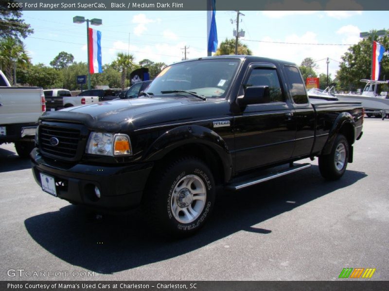 Black / Medium Dark Flint 2008 Ford Ranger Sport SuperCab