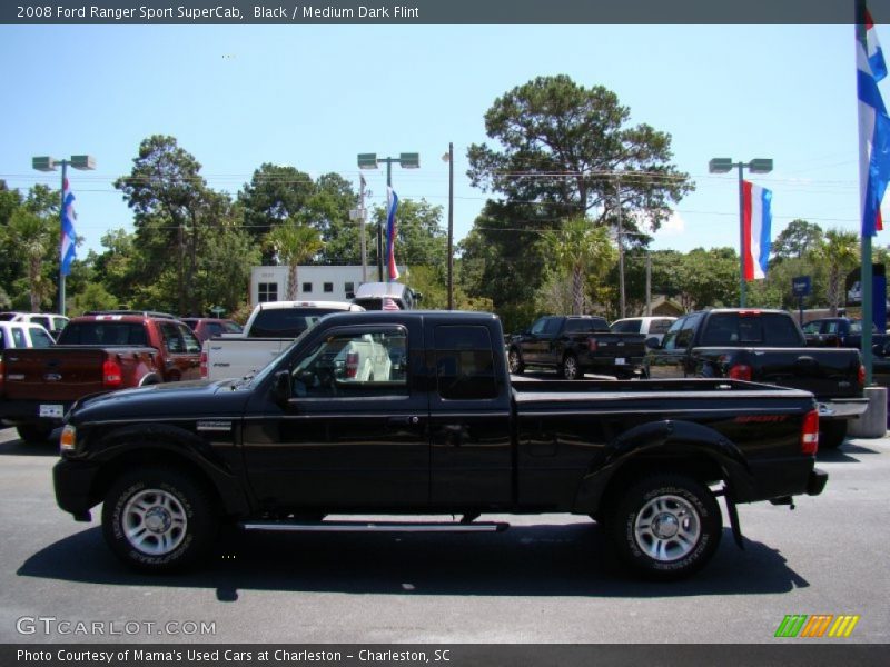 Black / Medium Dark Flint 2008 Ford Ranger Sport SuperCab