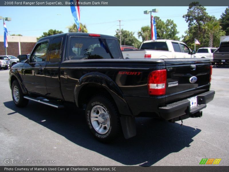 Black / Medium Dark Flint 2008 Ford Ranger Sport SuperCab
