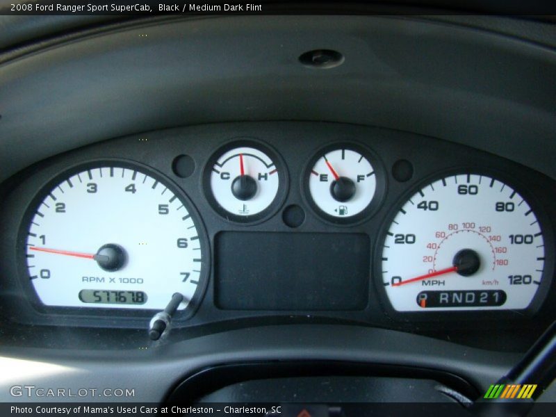 Black / Medium Dark Flint 2008 Ford Ranger Sport SuperCab