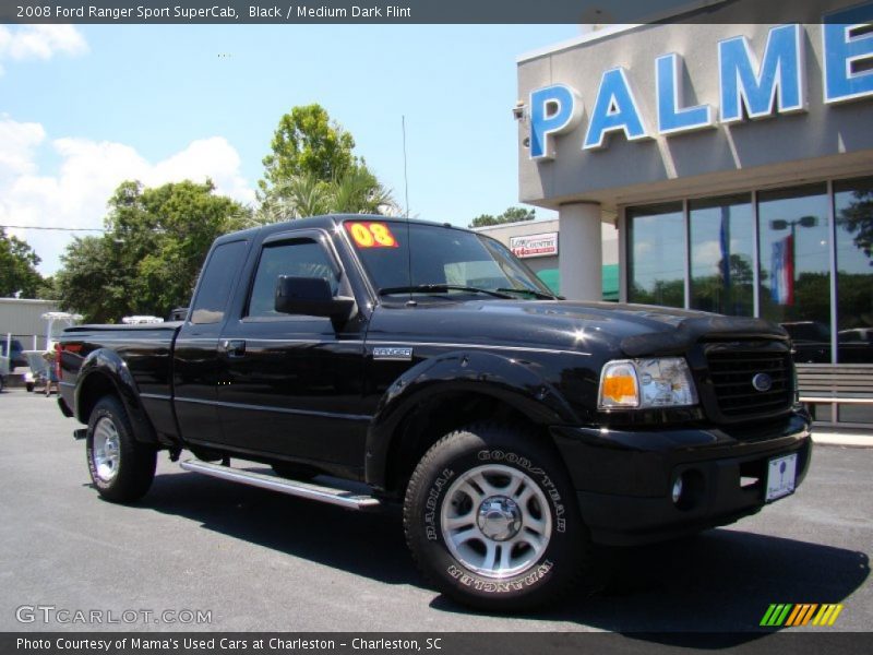 Black / Medium Dark Flint 2008 Ford Ranger Sport SuperCab