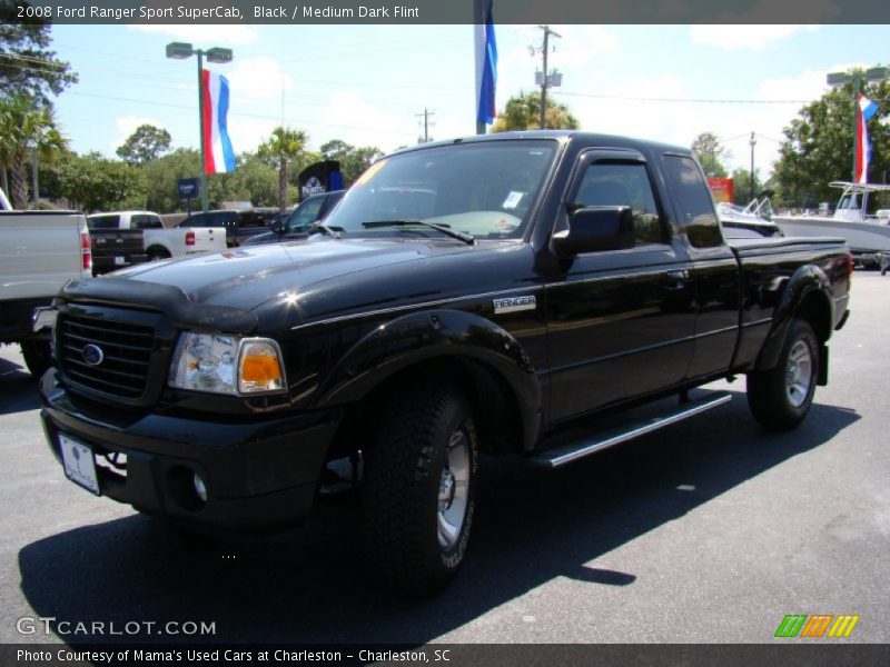Black / Medium Dark Flint 2008 Ford Ranger Sport SuperCab