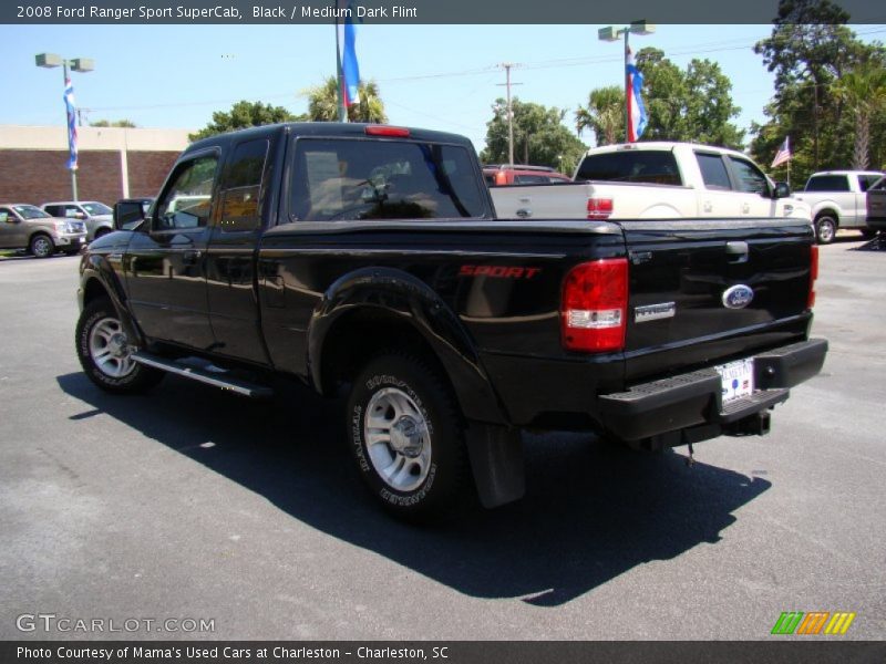 Black / Medium Dark Flint 2008 Ford Ranger Sport SuperCab
