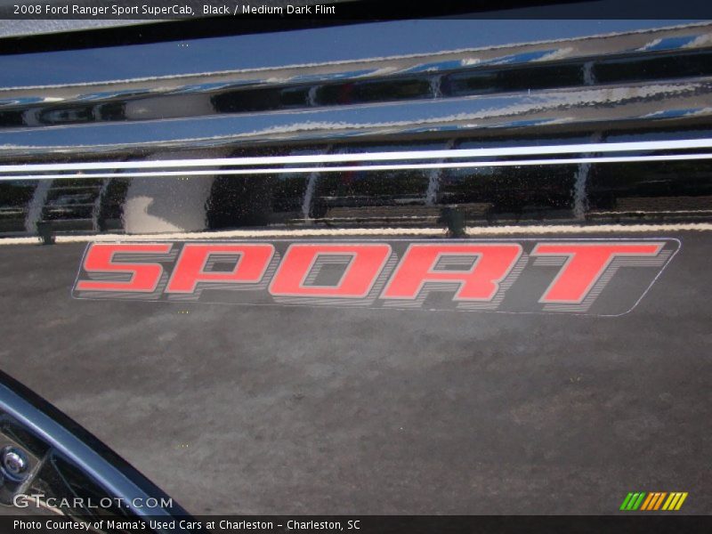 Black / Medium Dark Flint 2008 Ford Ranger Sport SuperCab