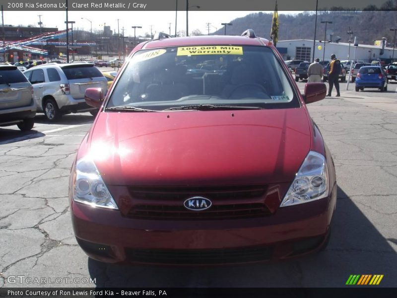 Claret Red Metallic / Gray 2008 Kia Sedona LX