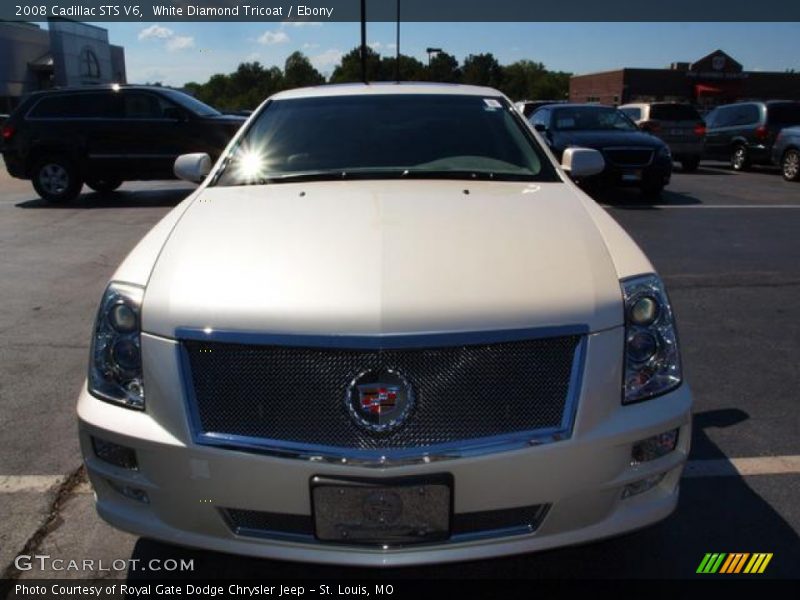 White Diamond Tricoat / Ebony 2008 Cadillac STS V6