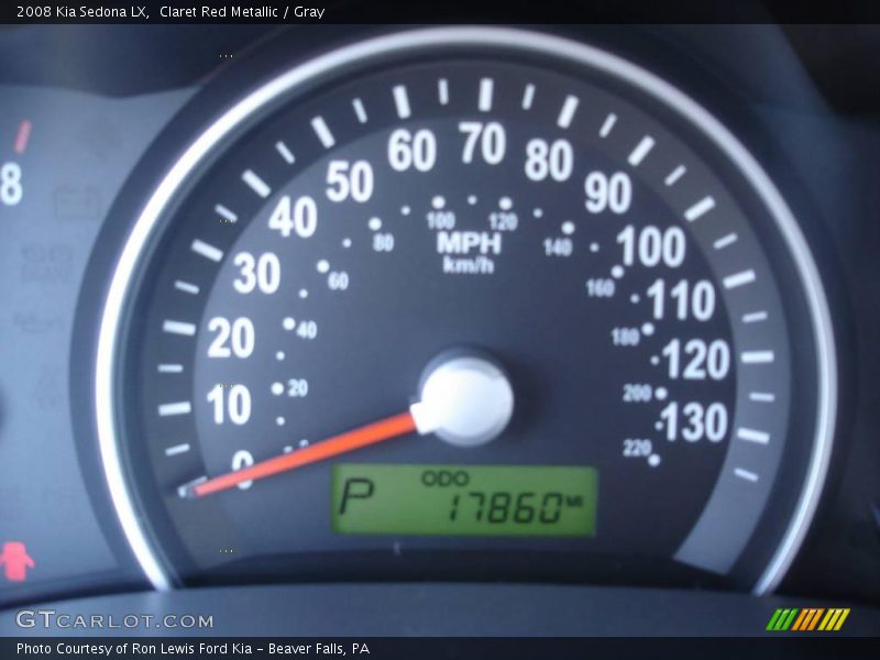 Claret Red Metallic / Gray 2008 Kia Sedona LX