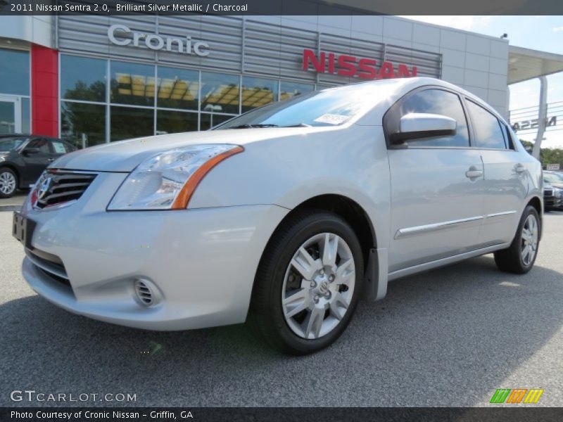 Brilliant Silver Metallic / Charcoal 2011 Nissan Sentra 2.0