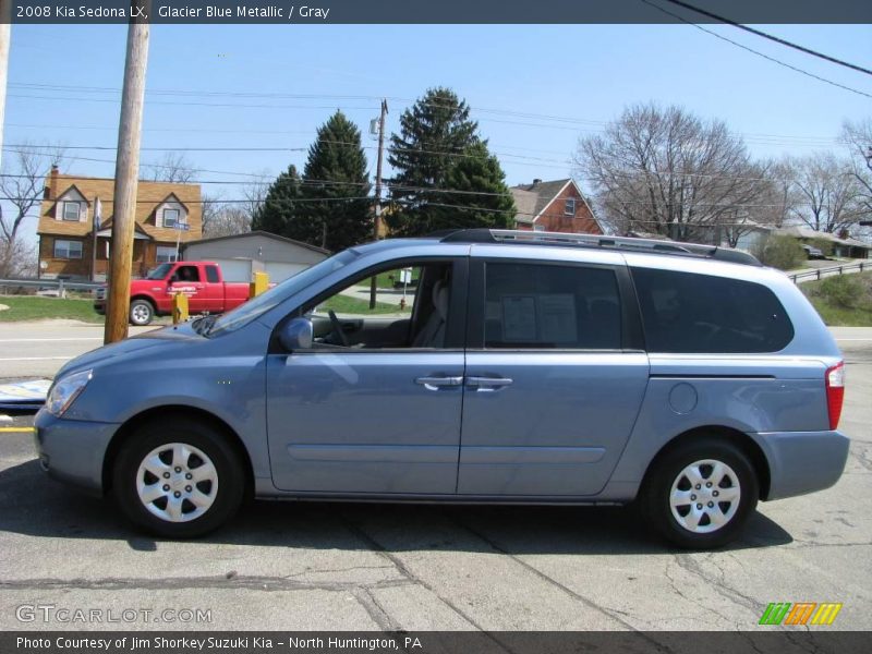 Glacier Blue Metallic / Gray 2008 Kia Sedona LX