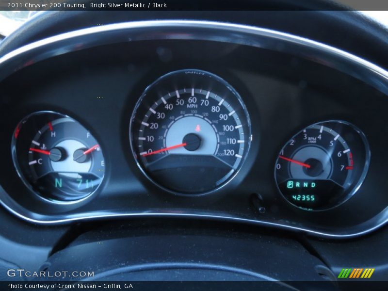 Bright Silver Metallic / Black 2011 Chrysler 200 Touring