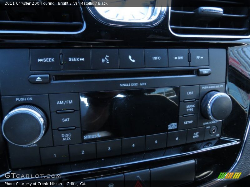 Bright Silver Metallic / Black 2011 Chrysler 200 Touring