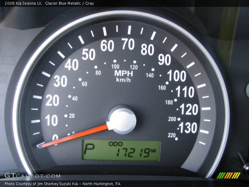 Glacier Blue Metallic / Gray 2008 Kia Sedona LX